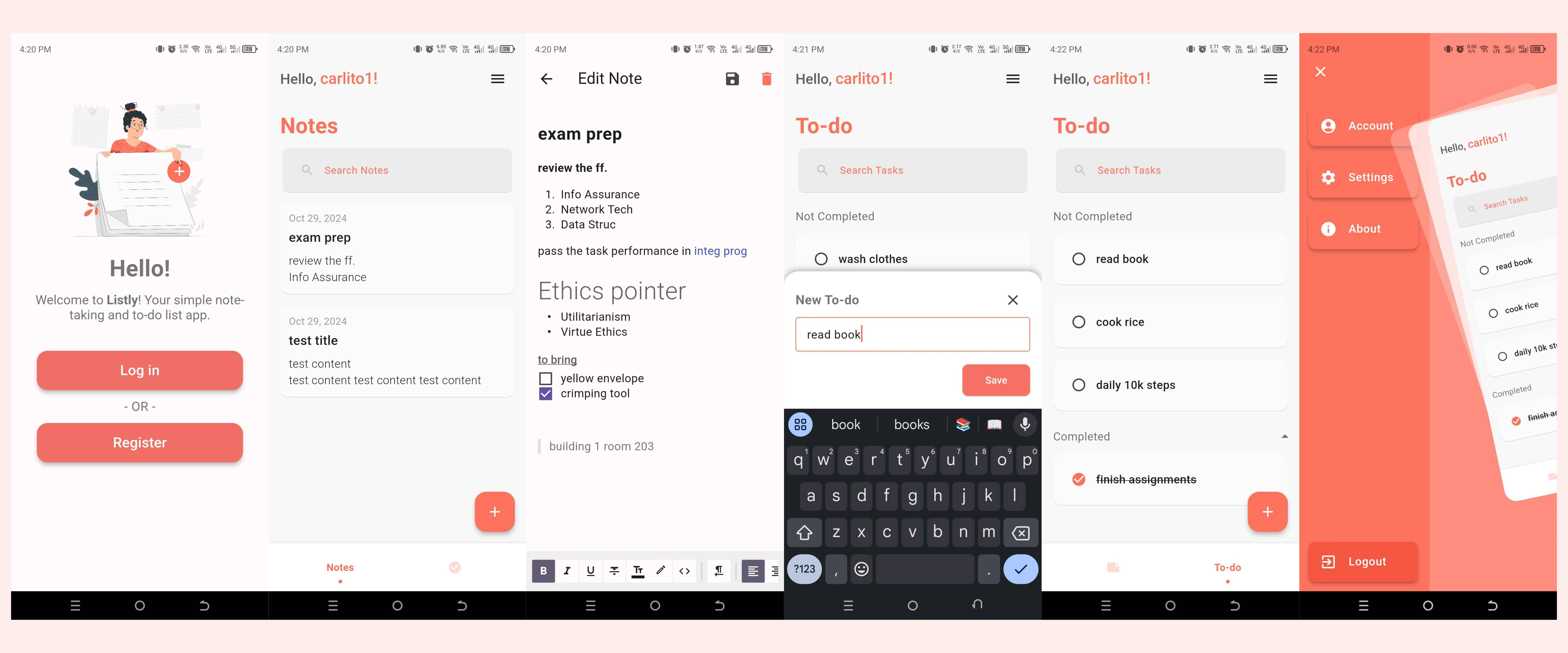 Screenshot of Listly