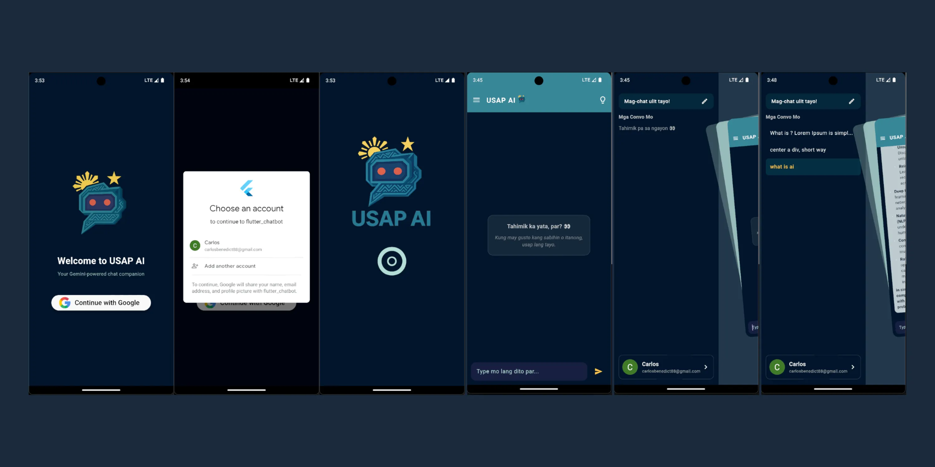 Screenshot of USAP AI