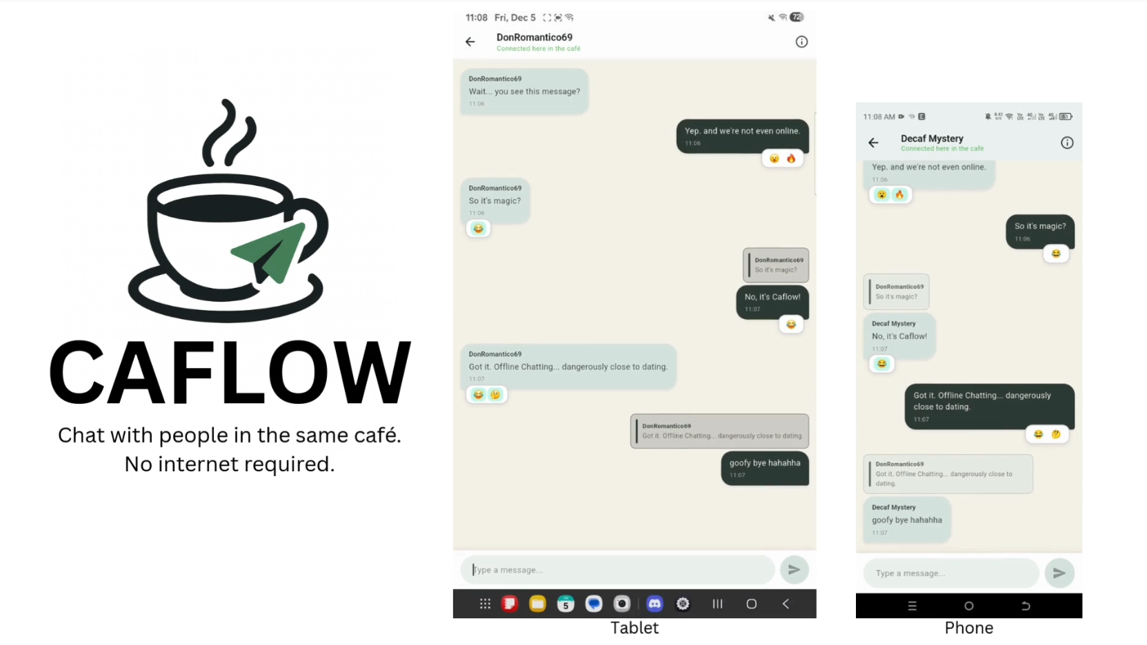 Caflow — Offline Café Chat